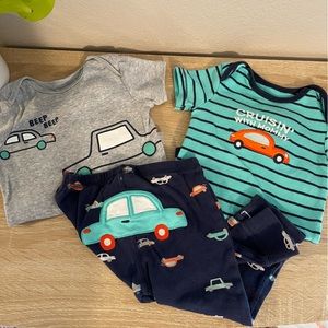 3 Piece Mommy/Car Outfit Set - Carters - 12 months